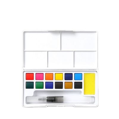 12 Colors Paint Set Watercolor Solid Pigment For School Students Beginner Art Supplies