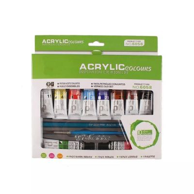 12 Colors Acrylic Paint Set For Artist Hand Painted Paint Wall Paint Set