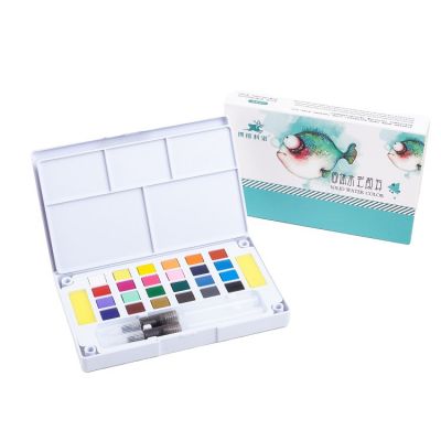 36 Colors Watercolor Solid Paint Set With Paint Brush Portable Water Color For Beginner Art Supplies