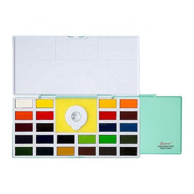 New Design Superior 24 Ultrathin Solid watercolor pad, Wholesale high quality Paints Drawing watercolor paper pad