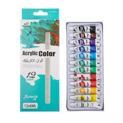 12 Colors Art Painting Acrylic Paint Professional 6 ml Paint Set For Artist Painting