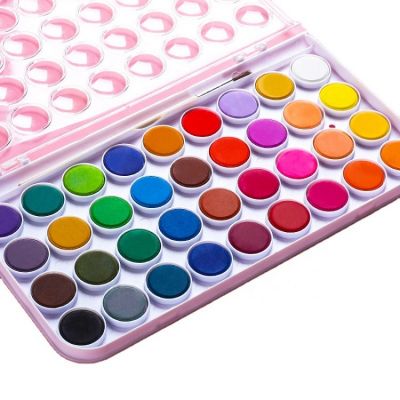 Factory Price 12/36/48 Colors Solid Watercolor Cake Paint Set, Perfect for Beginner Students