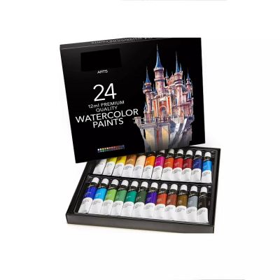 Amazon Hot 24 colors 12ml Artist DIY Craft Gouaches Paint Tube Set for Canvas, Wood, Ceramic, Fabric
