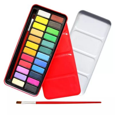 Wholesale Portable Multicolor Soild Watercolor Set For Children Painting
