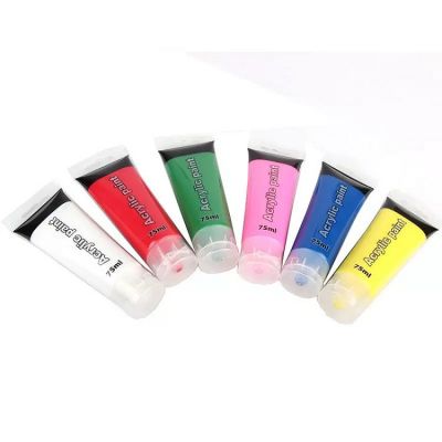 Customized Non-Toxic 12 24 36 Colors 75ML Artist diy drawing plastic bottle Acrylic Paint Art Set