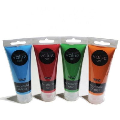 High Quality Non-Toxic Portable 75Ml Acrylic Paint Tube