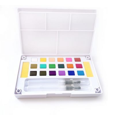 cheap wholesale top quality solid watercolor pigment paint metal tin box watercolor solid paint cake gift set