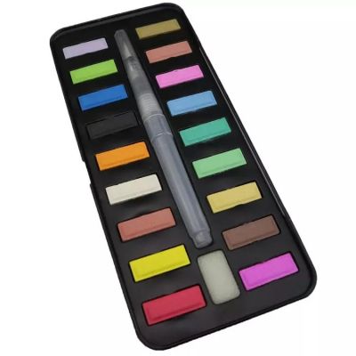 Wholesale 24 Colors Non Toxic Solid Cake Watercolor Paint Set