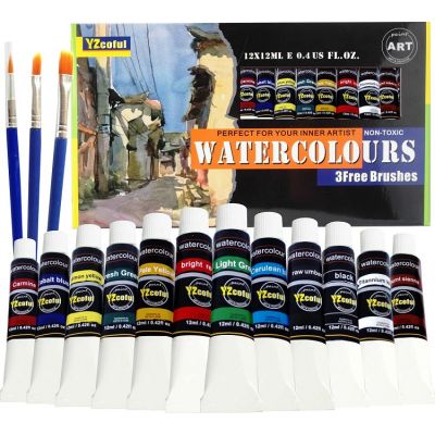12 color 12ML water color paint set for art