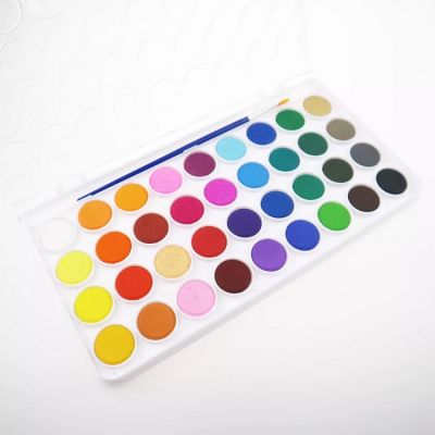Hot Sale Artist Painting 18 24 36 48 colors Solid Cakes Watercolor Paint Set For Kids art drawing