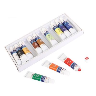12 Colours Aluminum Tube Acrylic Paint Set 12ml For Beginners