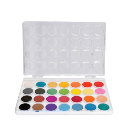 12 16 28 36 Colors Fluorescent Non-toxic High Hransparency Solid Professional Kids Watercolor Paint Cakes Set