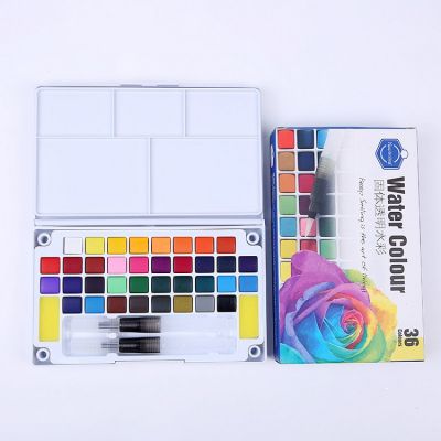 Transparent 12/18/24/36 Color student drawing art supplies solid watercolor paint set