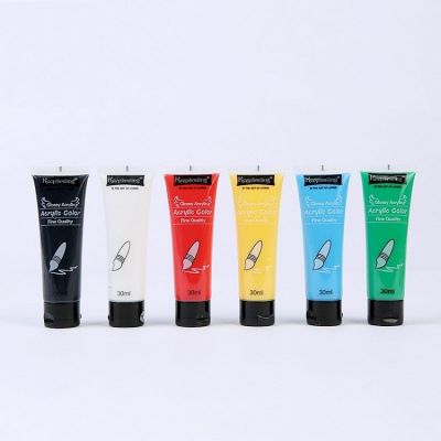 6 colors 30ml propylene paint set student Wall painting ceramic painted plaster doll children art supplies wholesale