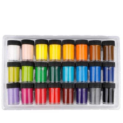 24 Colors Quick Drying Base Liquid Watercolor Acrylic Paint Pots Set