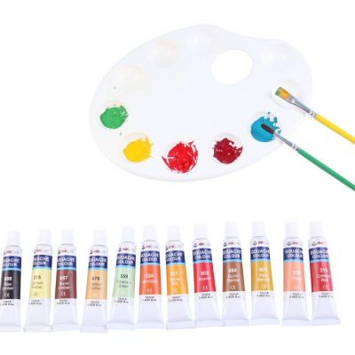 Gouache Paint Colour , Gouache Color Artist Tube Paint, 12ml, 12-Pack