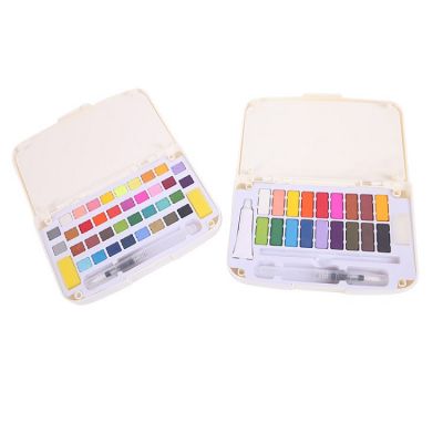 Professional 18/36 bright colors water colour paint set watercolor block