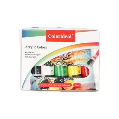 High Quality 75ml Acrylic Portable Solid Plastic Tube Watercolor Paint Set For Kids