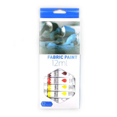 Non-toxic Artist Quality 12 Colors Acrylic Paint Set For Painting Canvas Wood Fabric