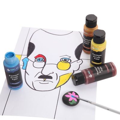 24 Colors 60ml Bottled Professional Premium Acrylic Paint for All Medium
