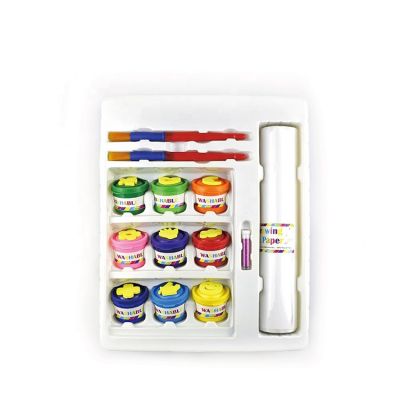 Wholesale 9 Colors artist supplies DIY children drawing art pigment Washable Finger paint set for kids