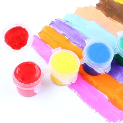 Wholesale Watercolor Artist Non Toxic 6 Strip Pot 5 Ml Acrylic Paint Set With Brush