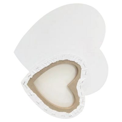 100% Cotton Blank Stretch Painting Heart Shaped Stretched Canvas artist