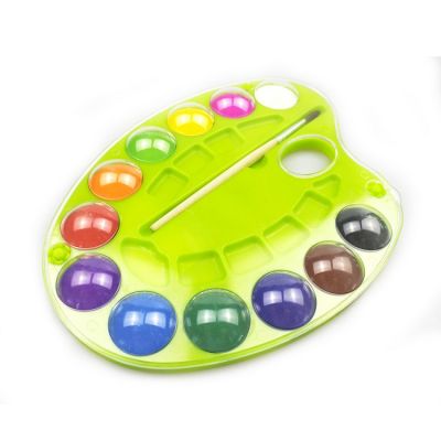 Factory Direct 12 Cakes Watercolor Paper Paints Palette Box Paint Set