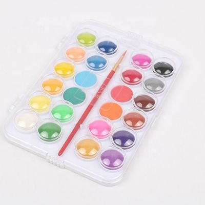 Hot Seller 24 Colors Artists Solid Watercolor Paint Set Watercolor Cake For Kids Painting