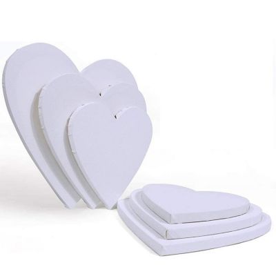 White Canvas Board Heart-Shaped Cotton Paint Board 8