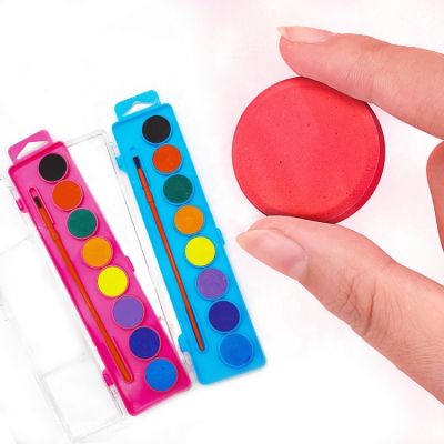 Very Cheap Price Non Toxic 8 Colors 2.1CM Aquarelle Water Color Cake With 1PCS Paint Brush
