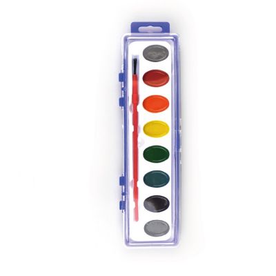 8 vibrant colors washable paint semi-moist watercolor set for kids and students