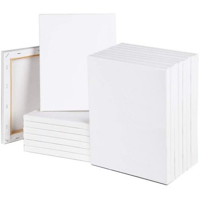 Art Sets 8*10 inch 16 Pack Blank Canvas Painting Set Stretched Canvas Frame