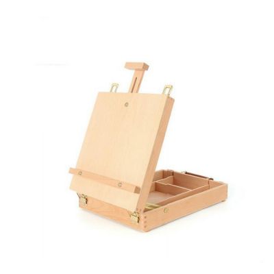 High Quality Adjustable Wooden Easel Tabletop Beech Easel Box Multifunctional Box Style Painting Easel