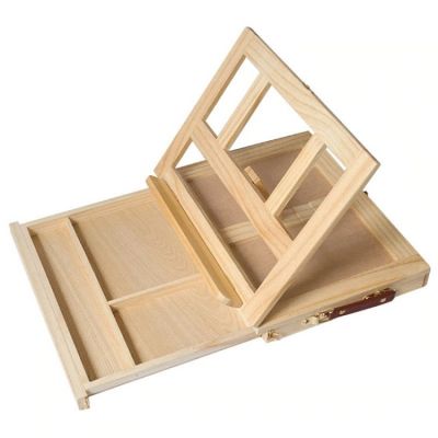 Wooden Art Easel for Painting Canvases with 12 Colors Acrylic Paints Palette for Kids and Adult