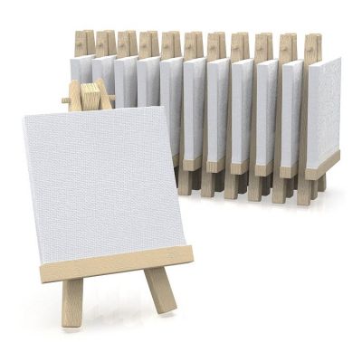3x3'' mini easel and canvas art set wholesale stretched canvas