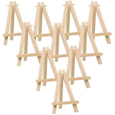 10pcs Mini Wooden Artist Easel Triangle Cards Stand Display Wedding