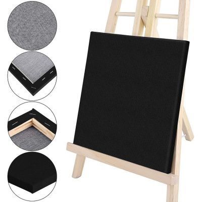 9pcs painting kits black stretched canvas drawing set for painting