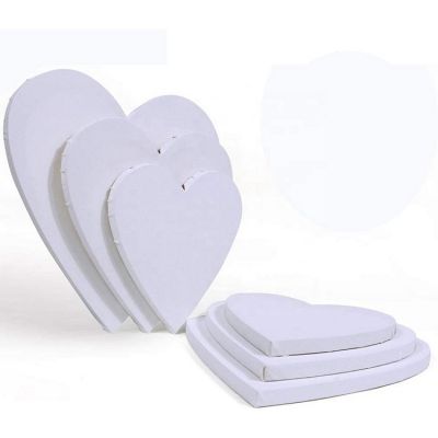 Cotton Stretched Canvas Boards Heart Canvas for Students Artist Hobby Painters Beginners