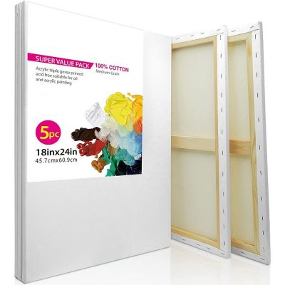 2021 Customized size large Pure White Blank Stretched framed Canvas for beginner paint