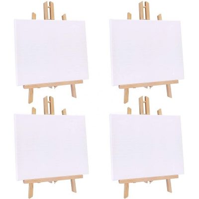 3*3'' mini art canvas with easel for kids painting