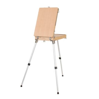 artist wooden easel stand metal leg sketch box easel for painting
