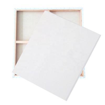 60*60cm wholesale fine plain art painting 380g stretched blank wood cotton canvas boards panel for acrylic oil paint