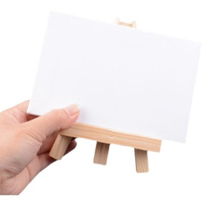 Factory Wholesale High Quality Different Size Mini Canvas On Wooden Easel For Painting Display