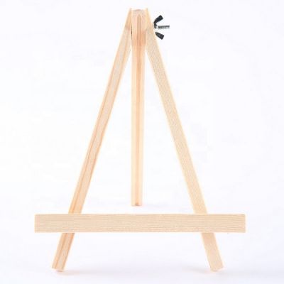 1824 cm Kids artist mini small easel table top easel acrylic drawing canvas wooden painting easel with canvas