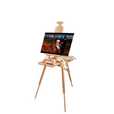 High Quality Portable Folding Beech Wooden Sketching Tool Tripod French Easel Drawing Box