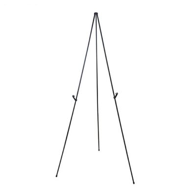 New Arrivals 63 Inches Black Metal Art Folding Easel, Portable Display Tripod Standing for Students Sketching Bracket
