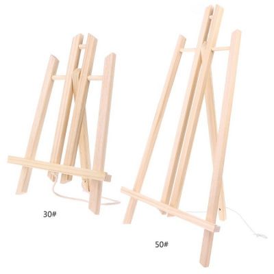 Hot selling 30cm 50cm Wood Easel Advertisement Exhibition Display Shelf Holder Studio Painting Stand for wholesale