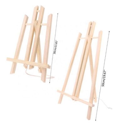 Top Quality 30cm 50cm Wood Easel Advertisement Exhibition Display Shelf Holder Studio Painting Stand