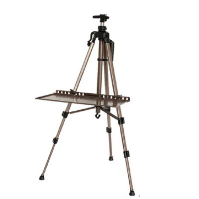 Folding detachable portable outdoor aluminum metal easel with free metal tray
